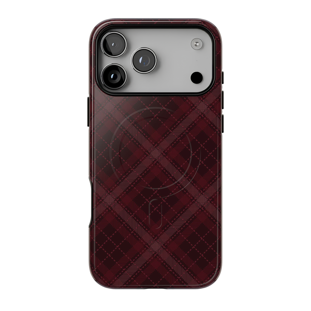 Trendsetter | Burgundy Plaid MagSafe Case