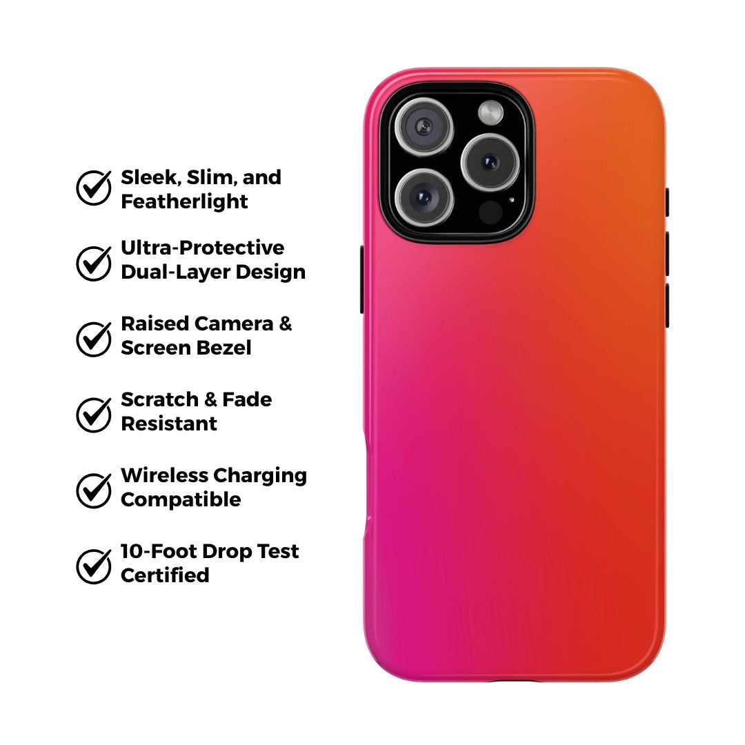 Coque iPhone ombrée Coucher de soleil sur l'île