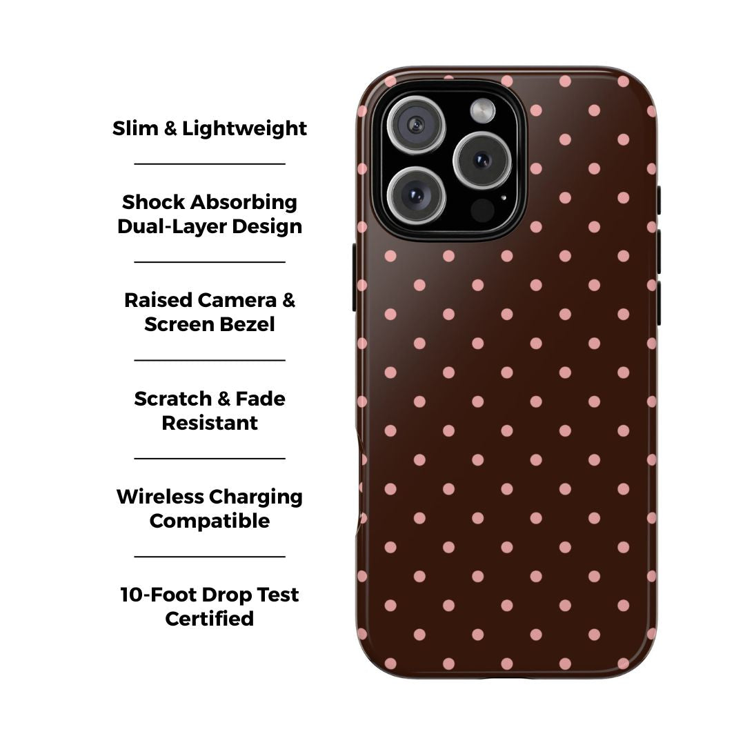 Pretty in Pink Polka Dot iPhone Case