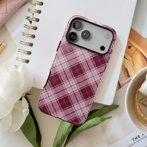 Berry Cute | Plaid iPhone Case