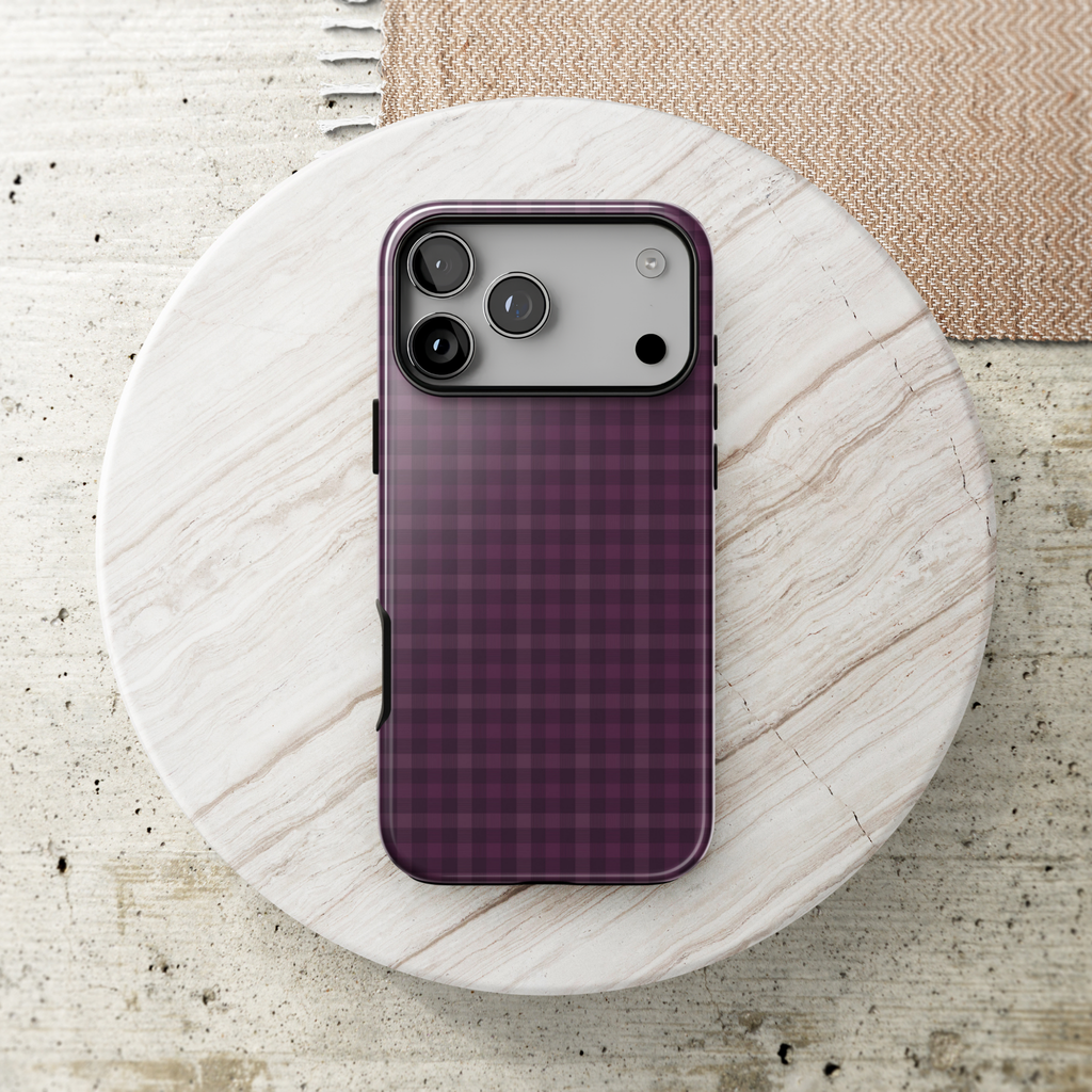 Plum Crush | Purple Plaid iPhone Case