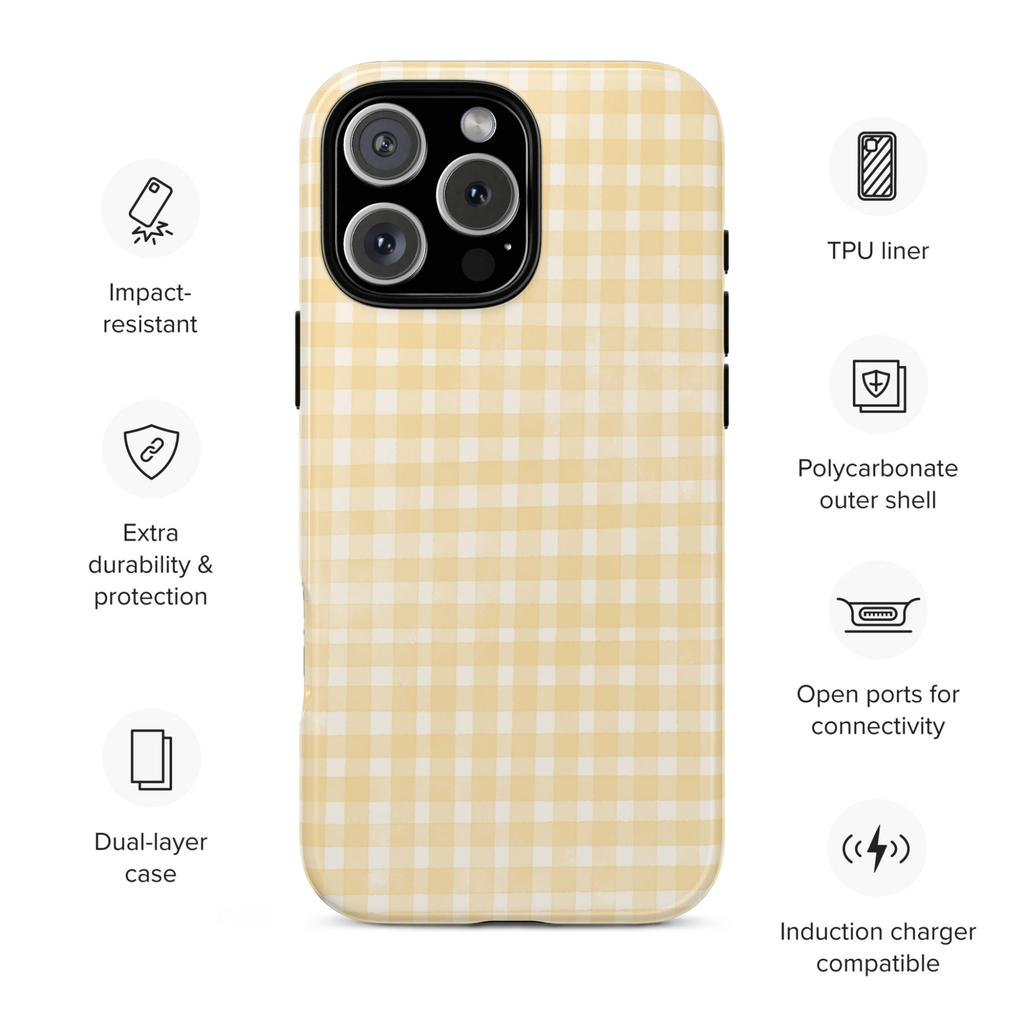 Buttercup Check Phone Case
