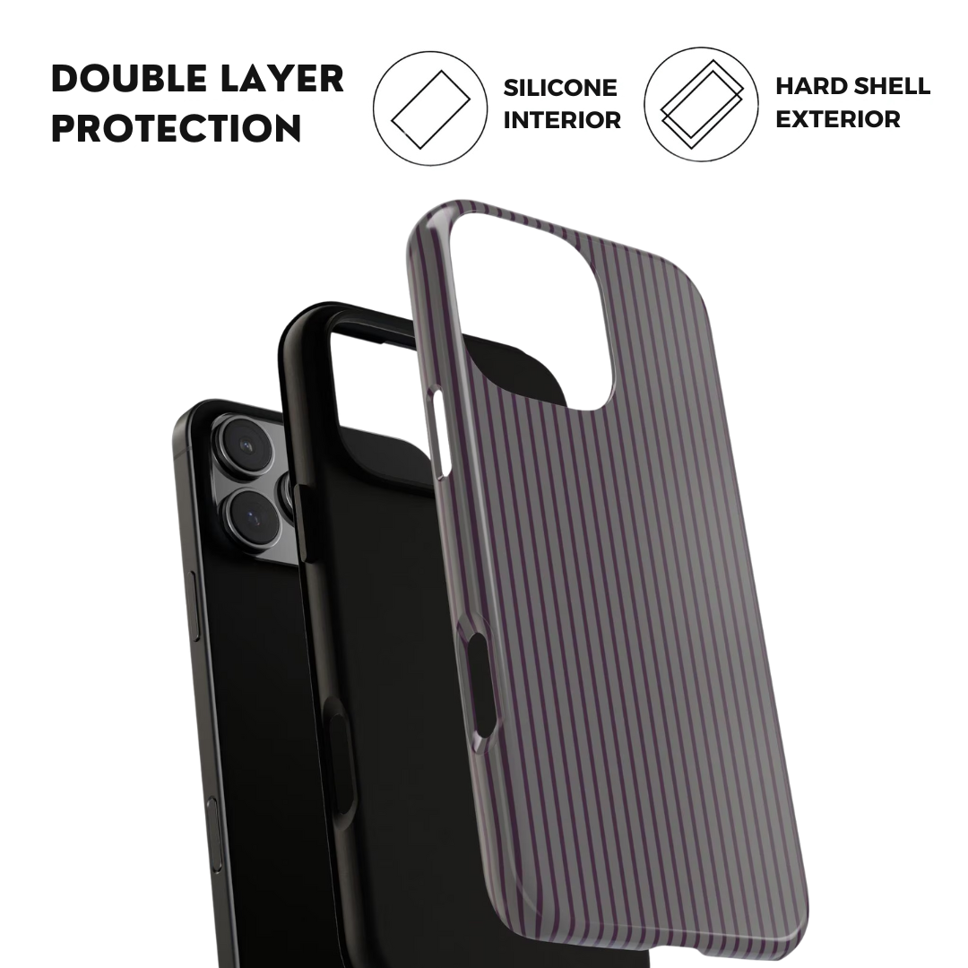 Trendsetter Gray Pinstripe iPhone Case
