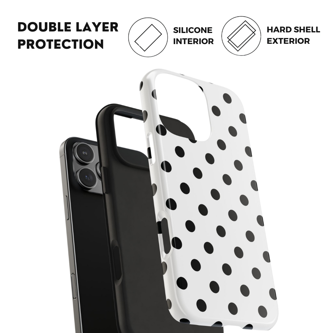 Polka Dots White iPhone Case