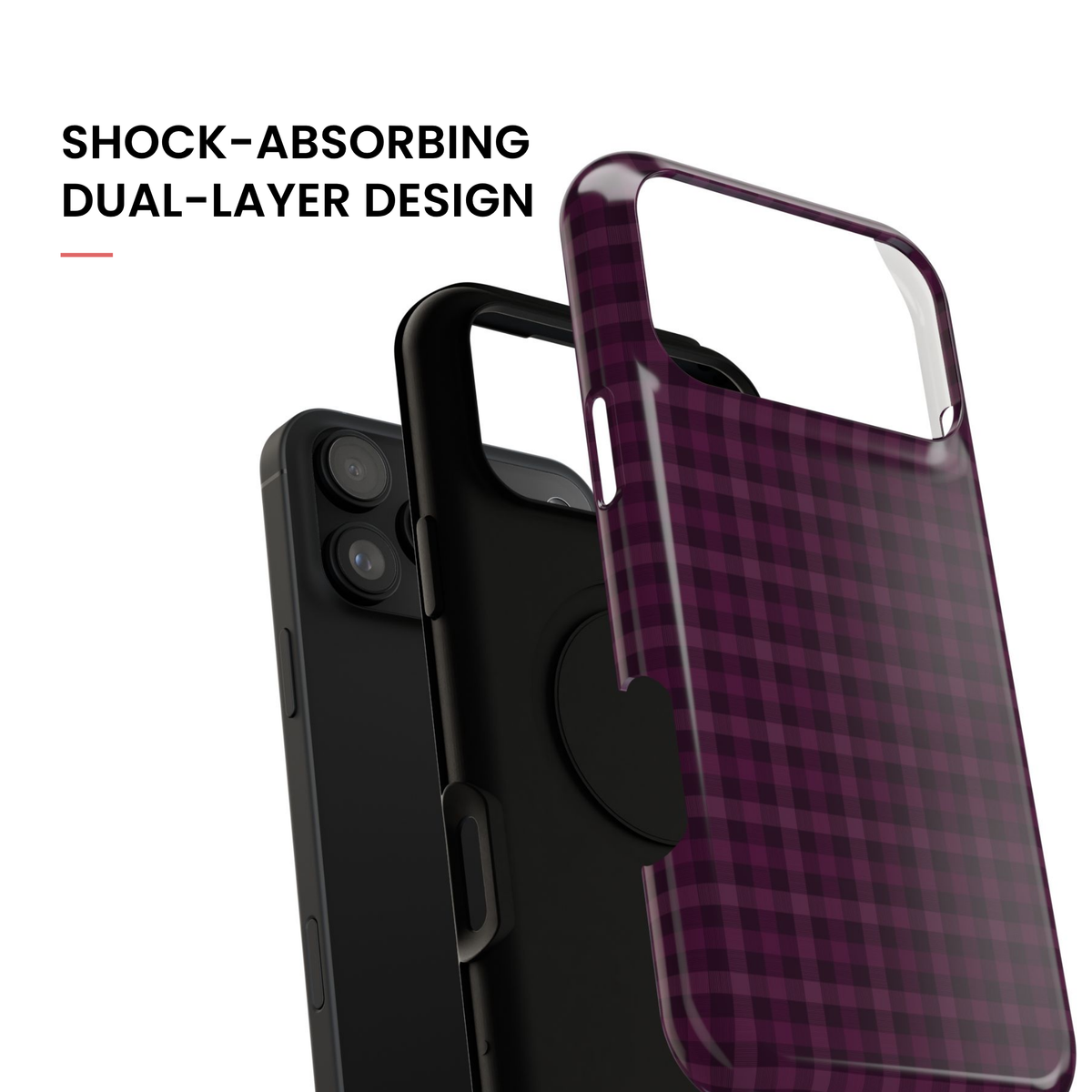 Plum Crush | Purple Plaid iPhone Case