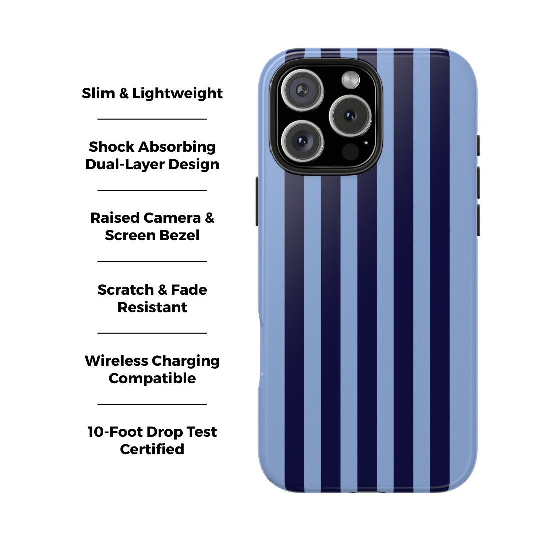 Blueberry Stripe iPhone Case