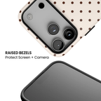 Vanilla Bean | Brown Polka Dot iPhone Case