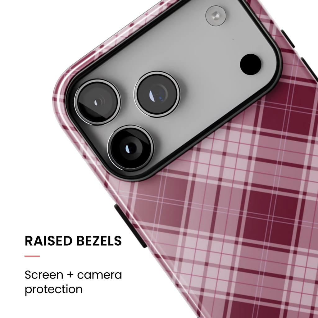 Berry Cute | Plaid iPhone Case