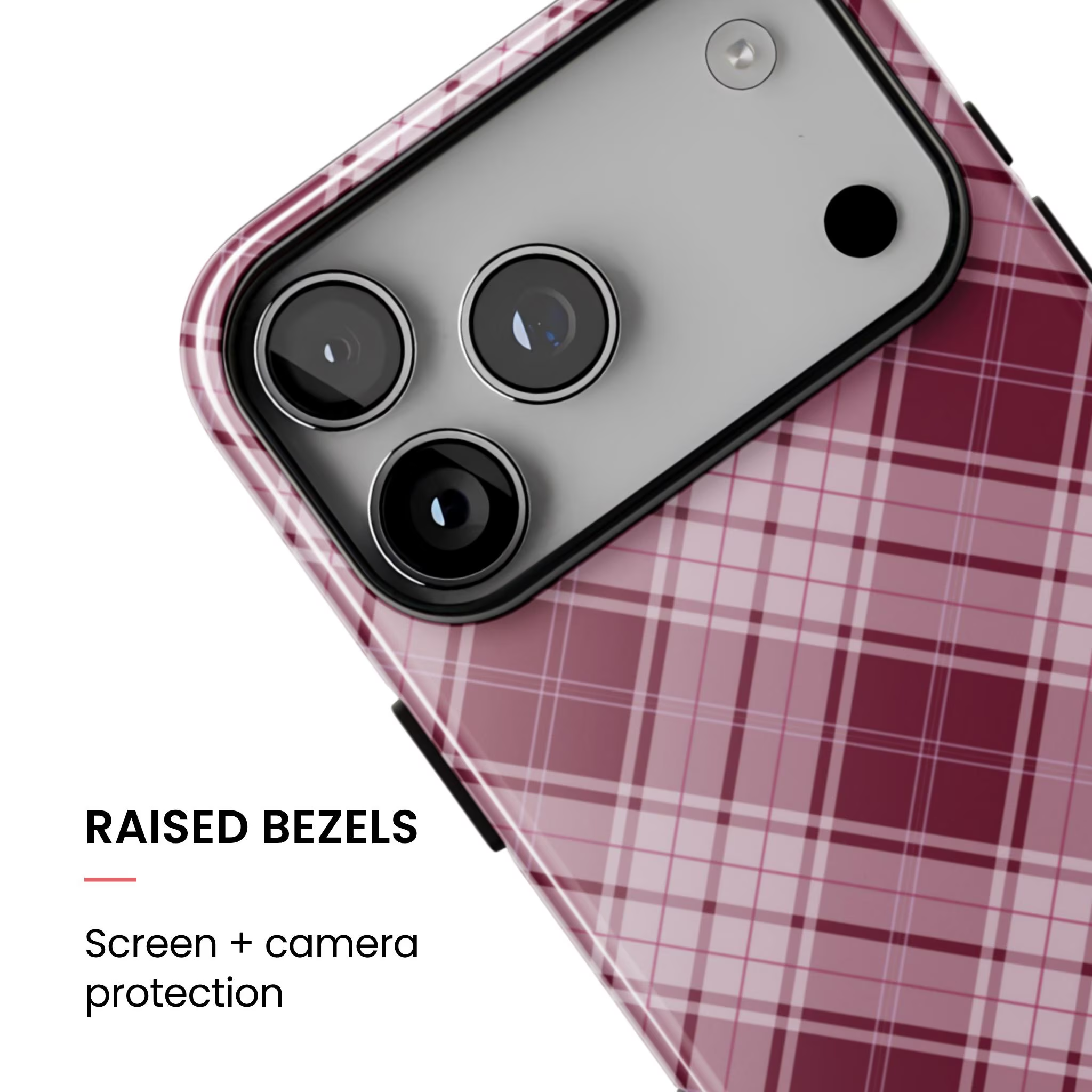 Berry Cute | Plaid iPhone Case
