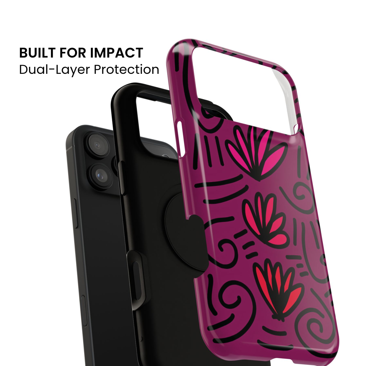 Doodle Crush | Abstract Floral iPhone Case