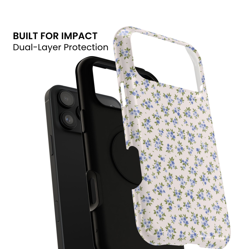 Love Notes | Blue Ditsy Floral iPhone Case