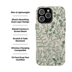 Sage Botanical Floral iPhone Case