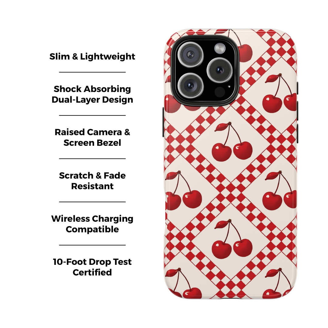 Cherry Check iPhone Case