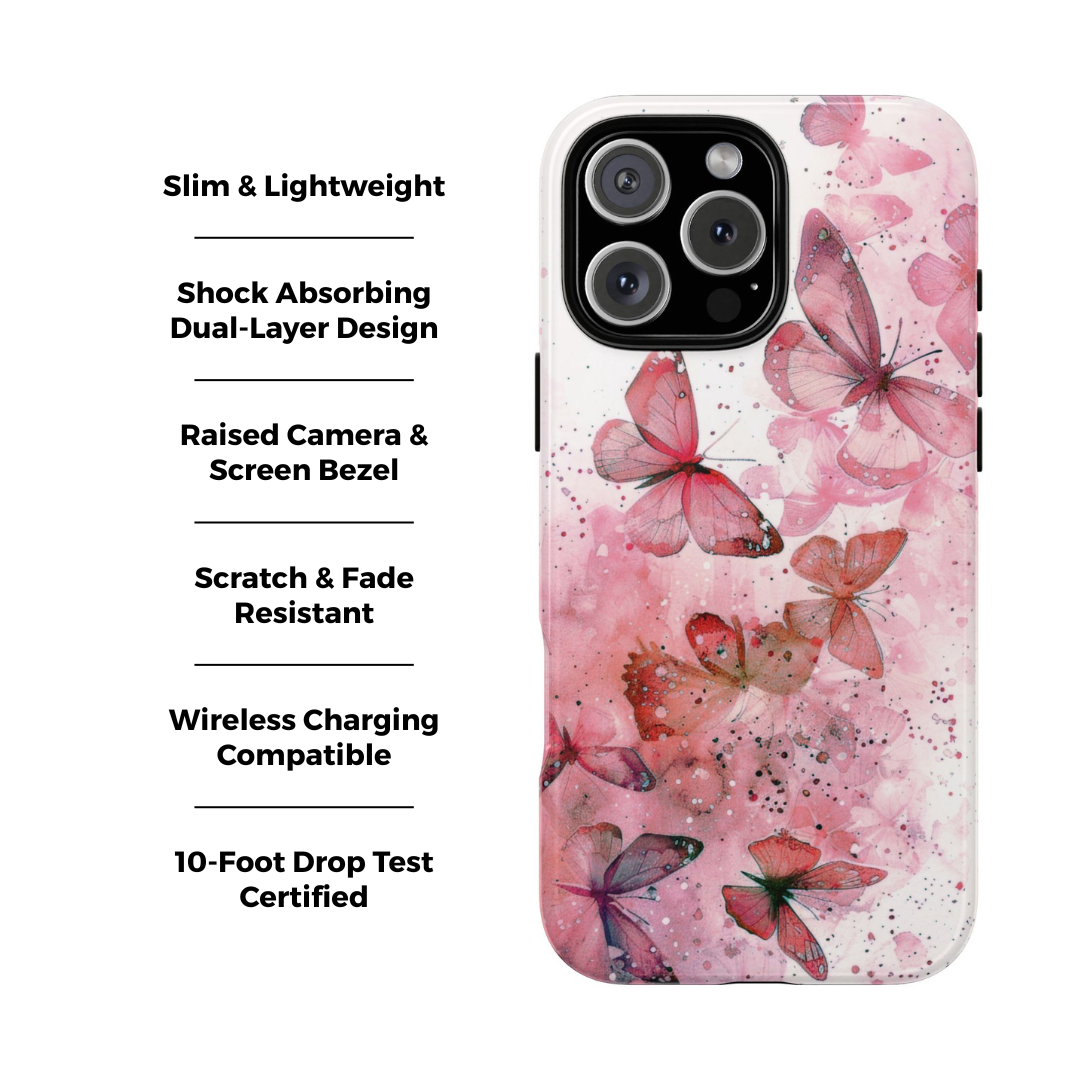 Coque iPhone Free Spirit | Papillon aquarelle