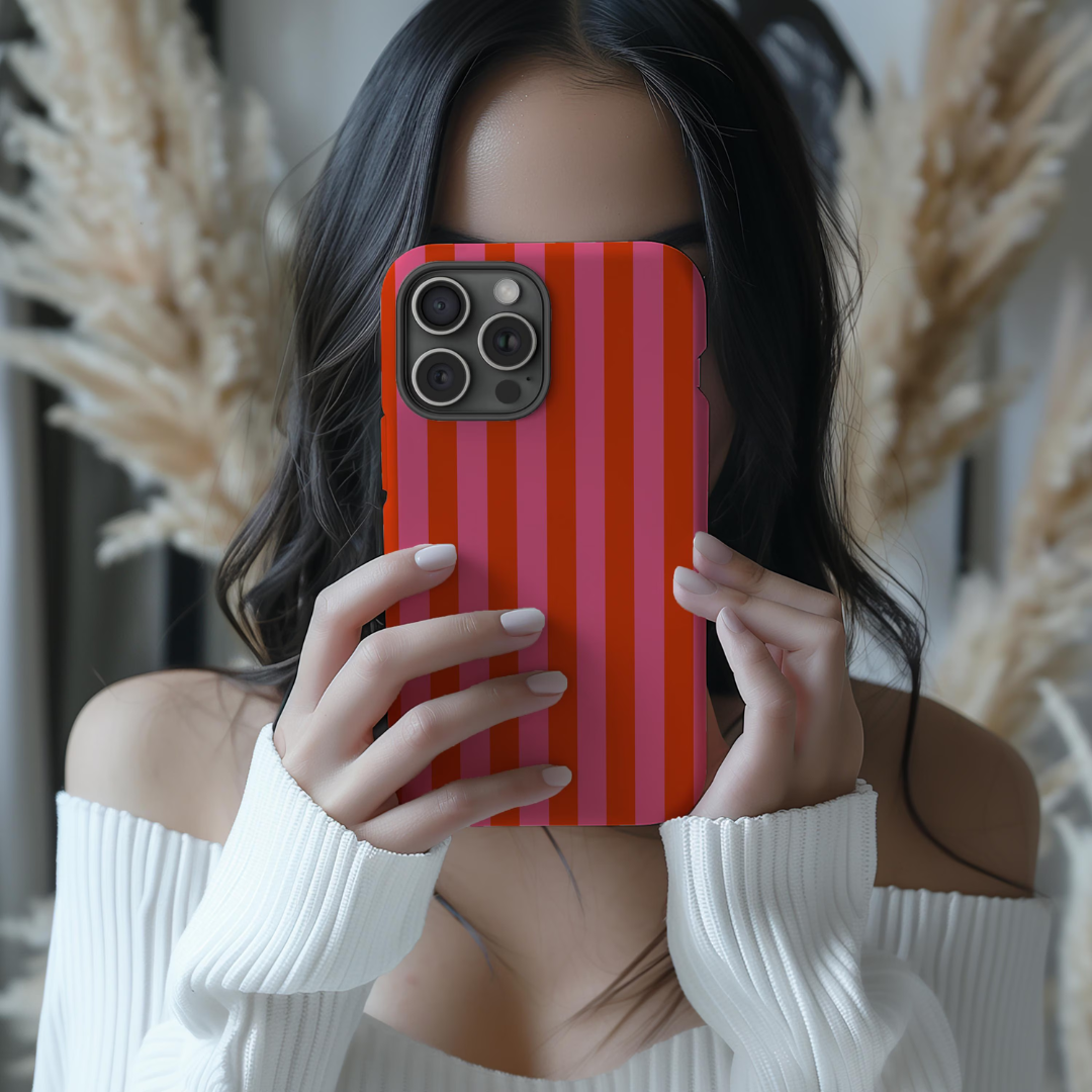 Tangerine Stripes iPhone Case