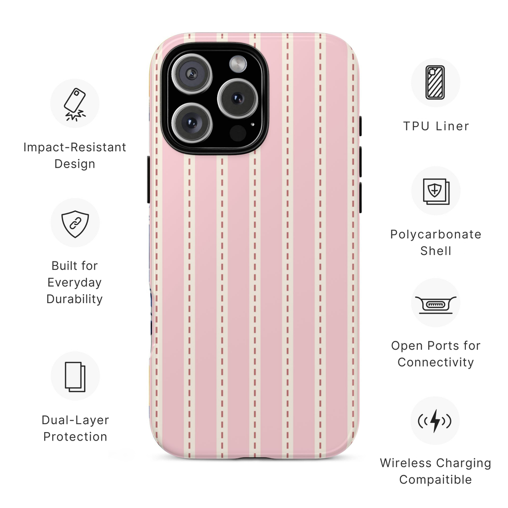 Rose Pinstripe Phone Case