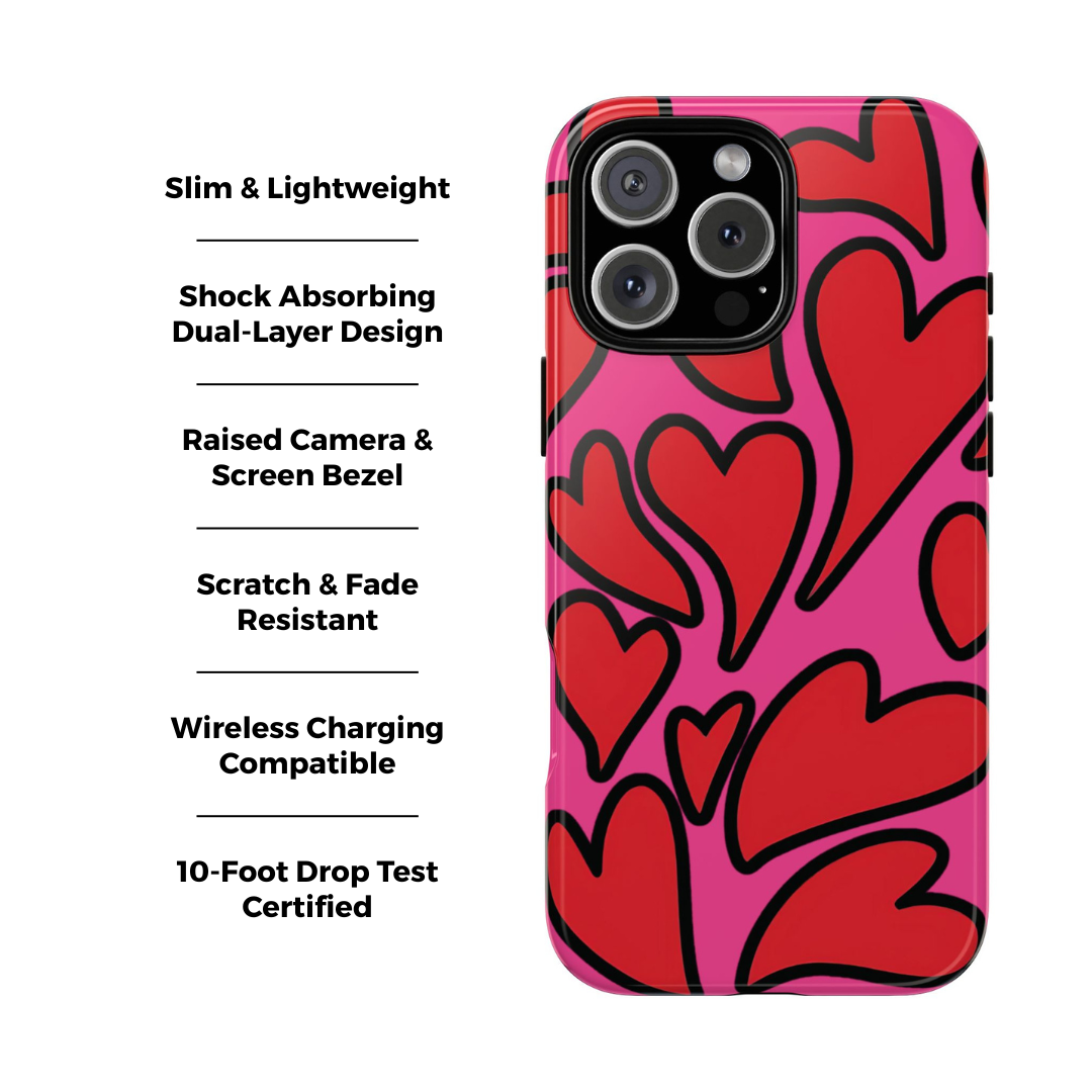 Summer Love | Coque iPhone à cœurs rétro