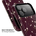 Dainty Daisy | Burgundy Floral MagSafe Case