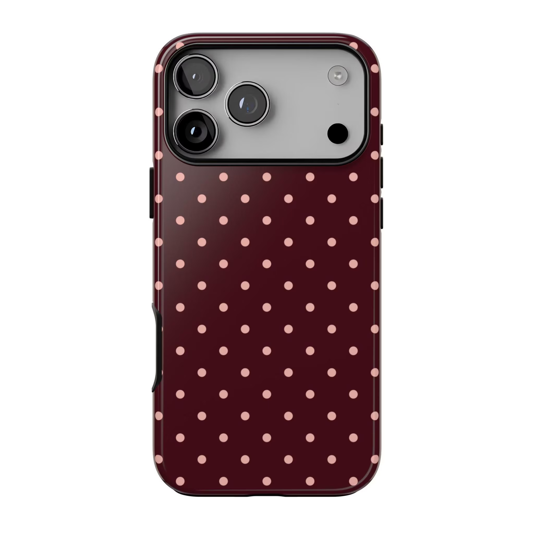 S'il vous plaît | Coque iPhone à pois bordeaux