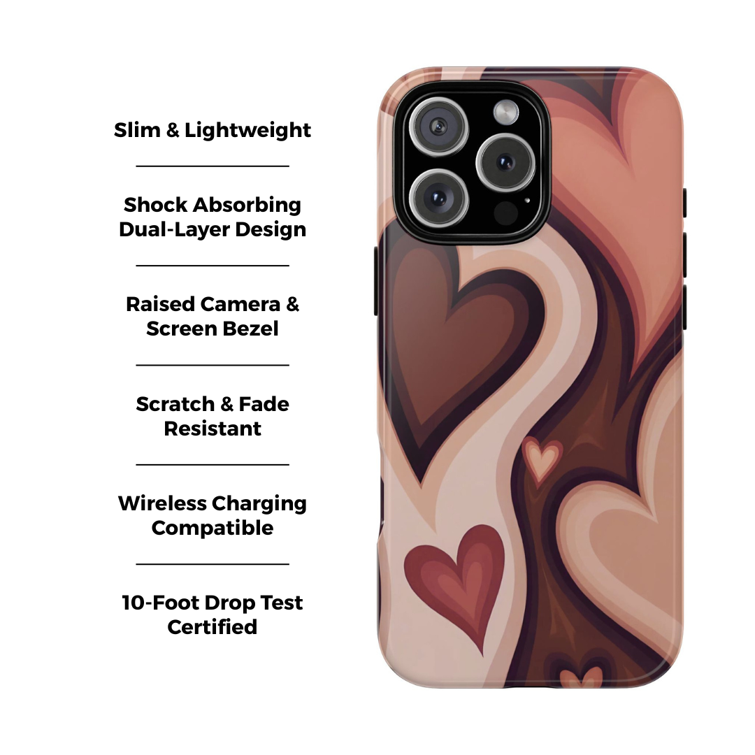 Le groove est dans le cœur | Coque iPhone à cœurs rétro