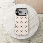 Vanilla Bean | Brown Polka Dot iPhone Case
