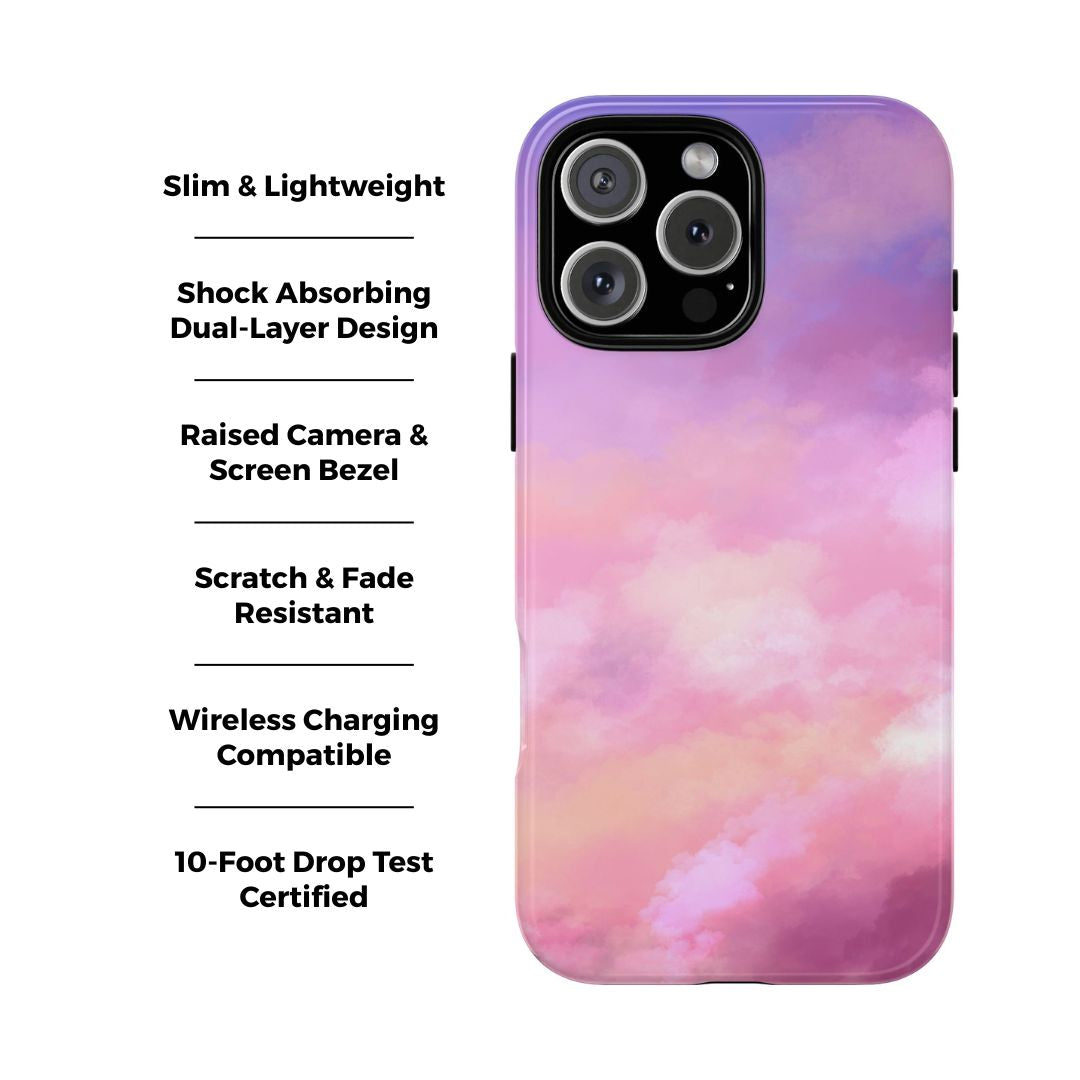 Stormy Purple Abstract iPhone Case