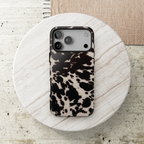 Spotted Cutie | Black & Cream Cow Print iPhone Case