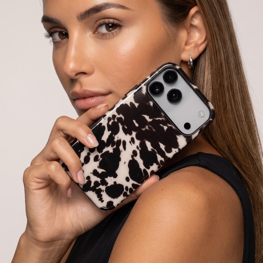 Spotted Cutie | Cow Print iPhone Case