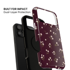Dainty Daisy | Burgundy Floral iPhone Case