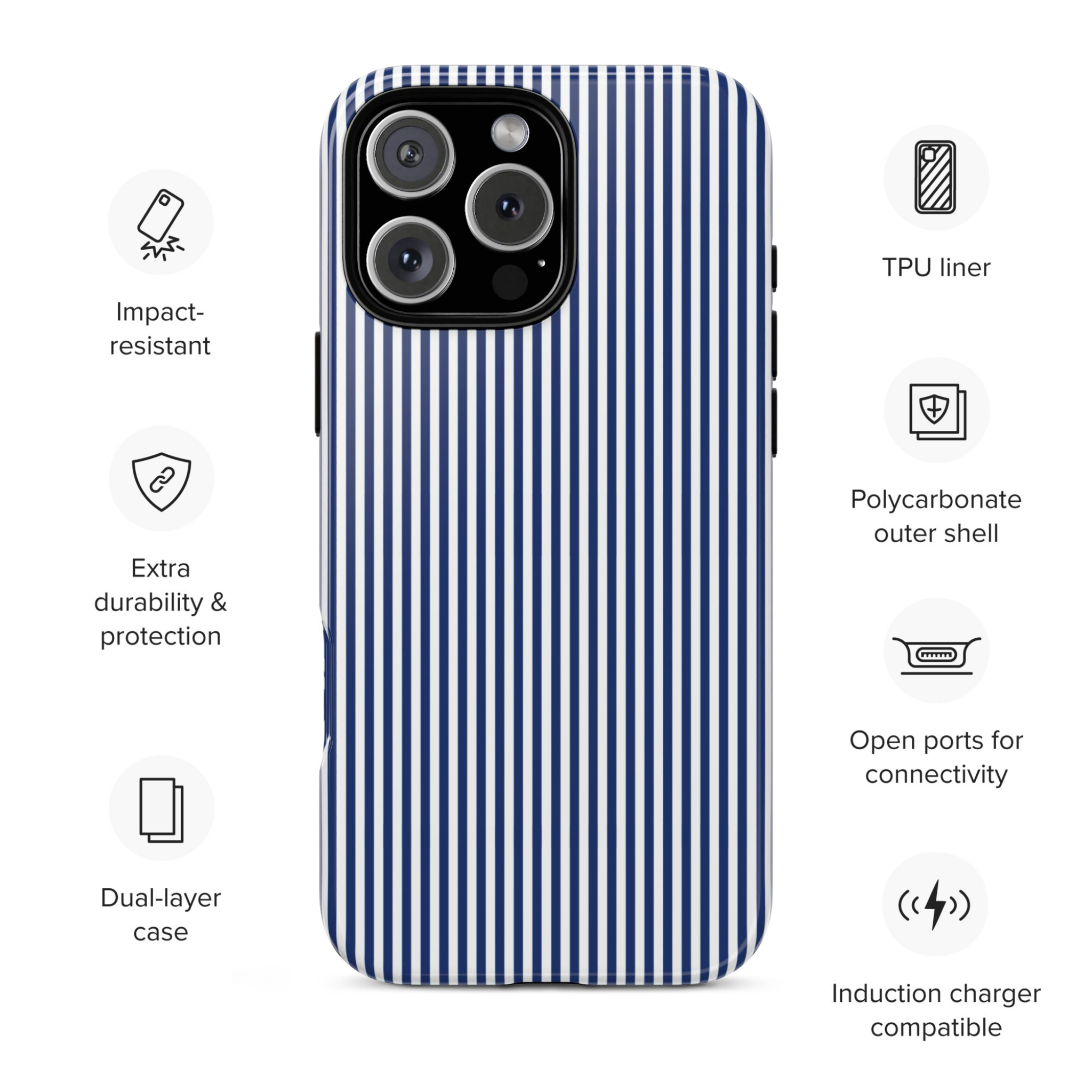 Oxford Stripe Phone Case