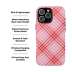 Chanelle Pink Plaid iPhone Case