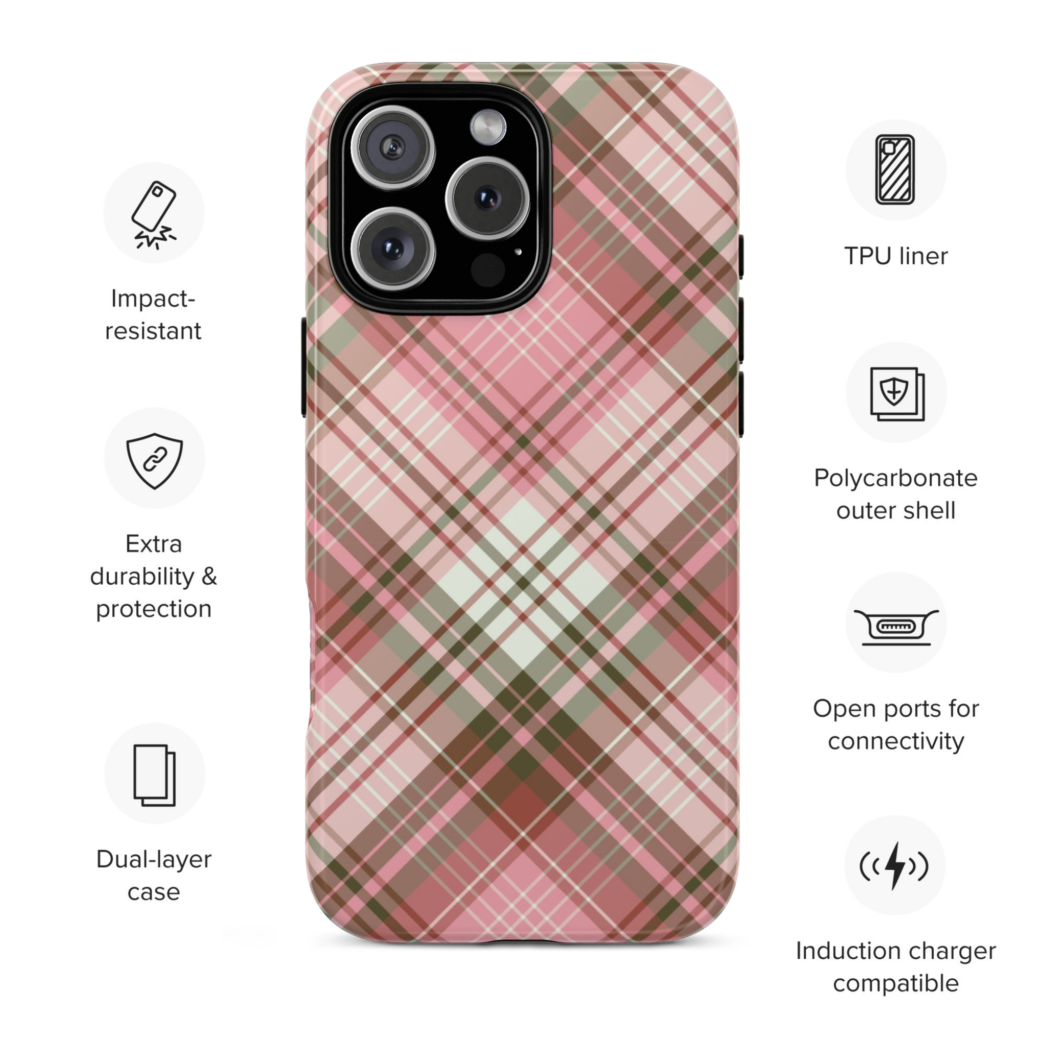 Posh Plaid Phone Case