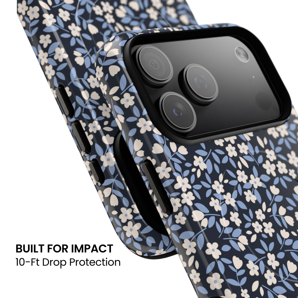 Ditsy Darling | Navy Blue Floral MagSafe Case