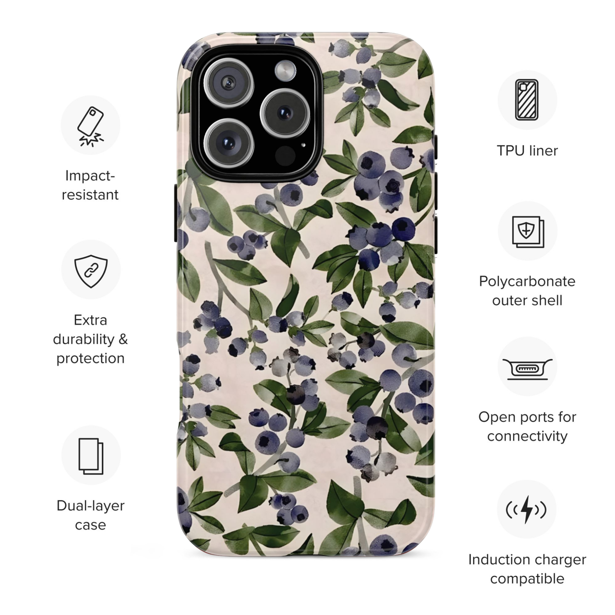 Blueberry Bliss iPhone Case