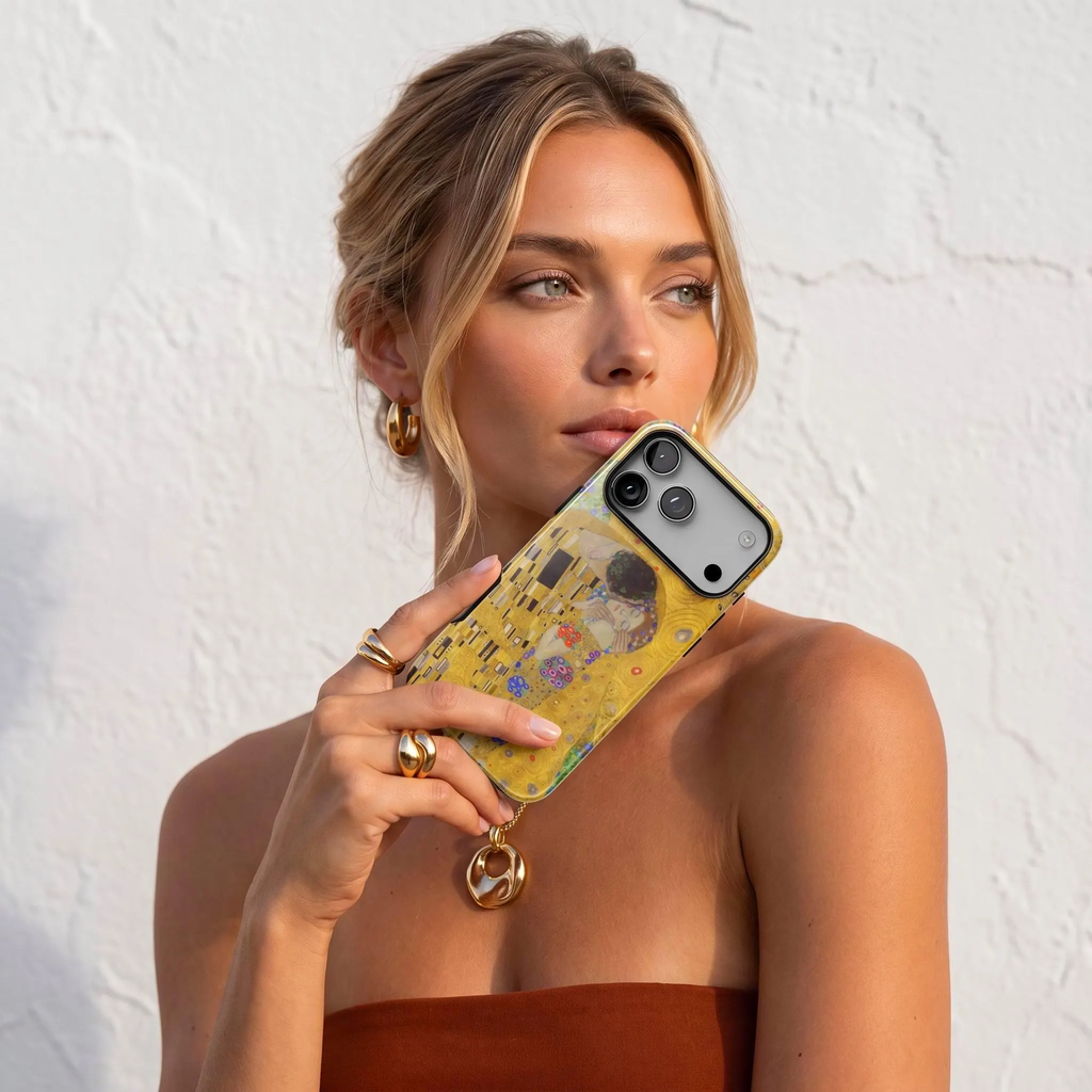 The Kiss | Klimt Collage iPhone Case