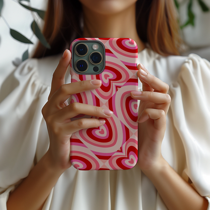 Hearts Squared | Pink Retro Heart Case