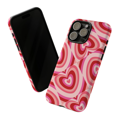 Hearts Squared | Pink Retro Heart Case