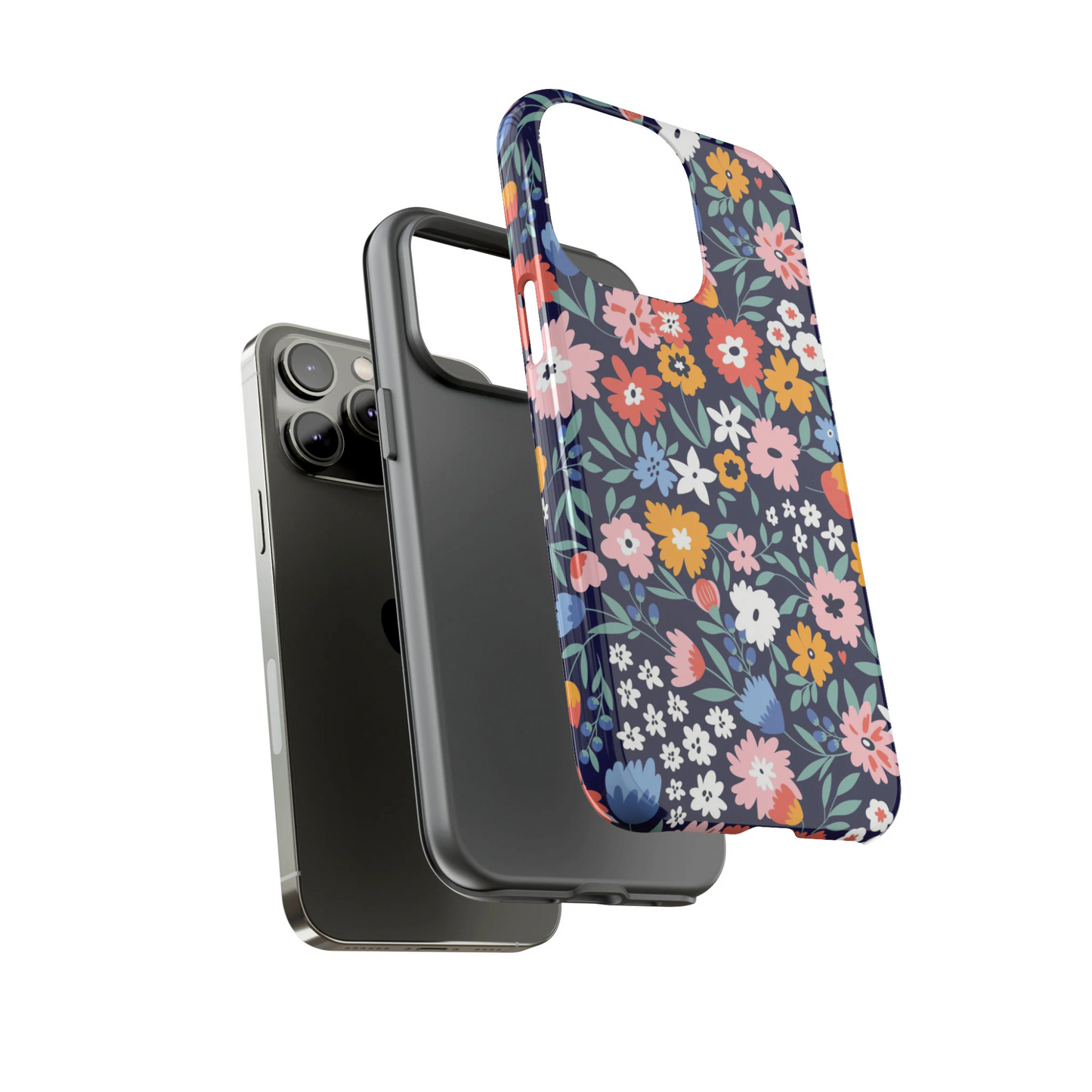 Blooming Garden | Navy Floral Case