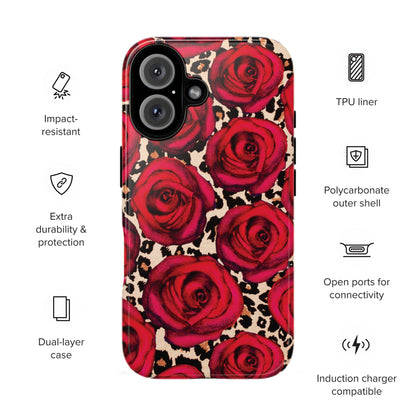 Rose Leopard | Red Floral Case