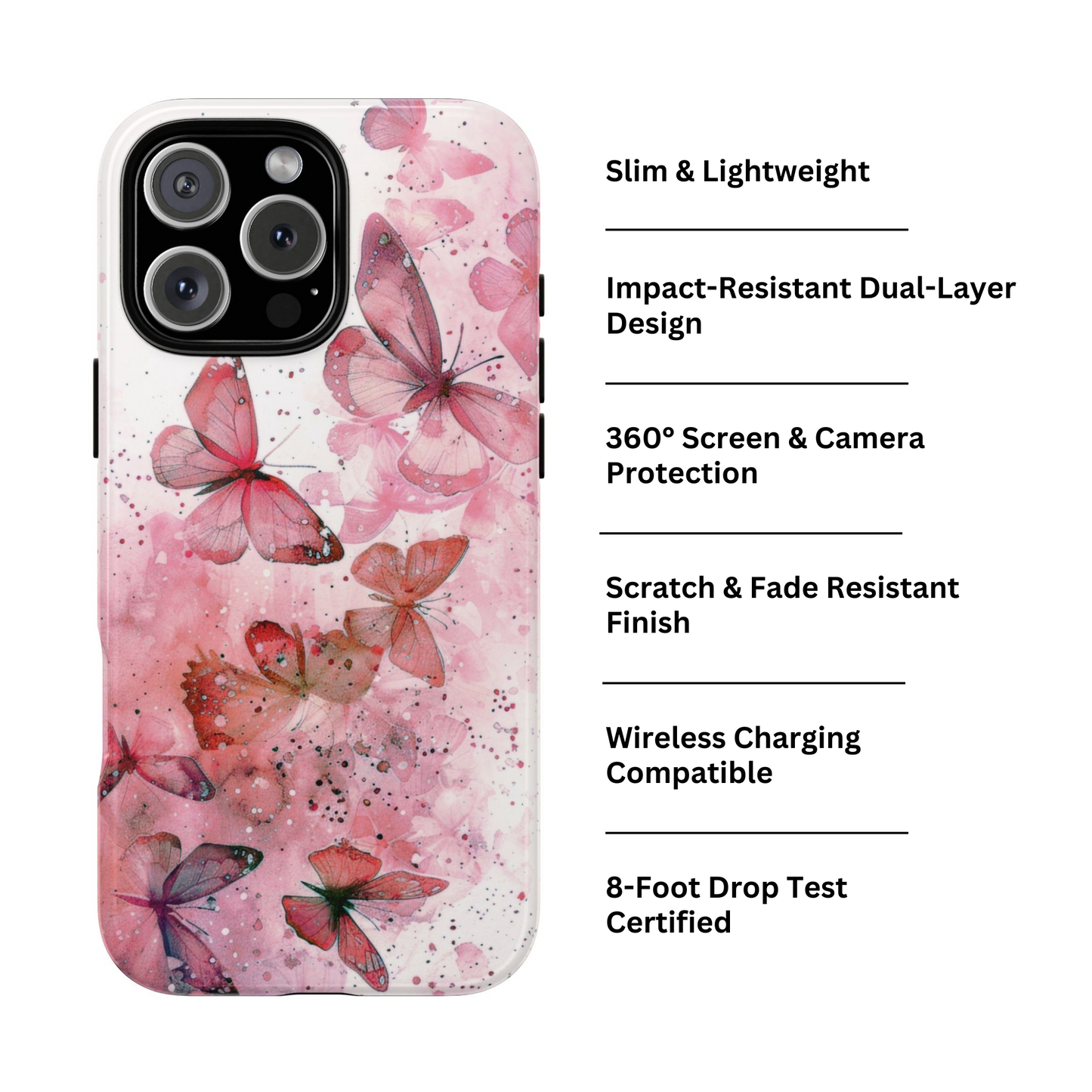 Free Spirit | Watercolor Butterfly iPhone Case