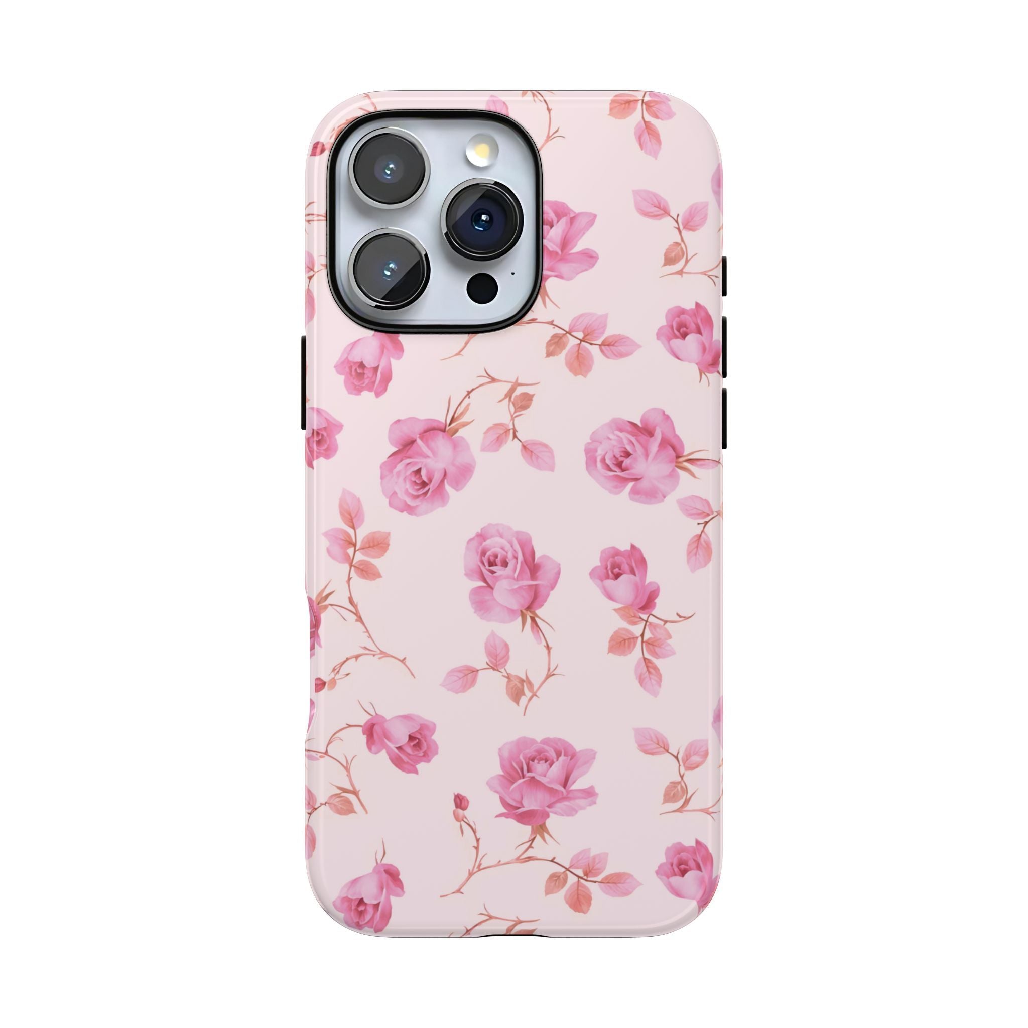 Coque iPhone à motif floral rose | Coquette