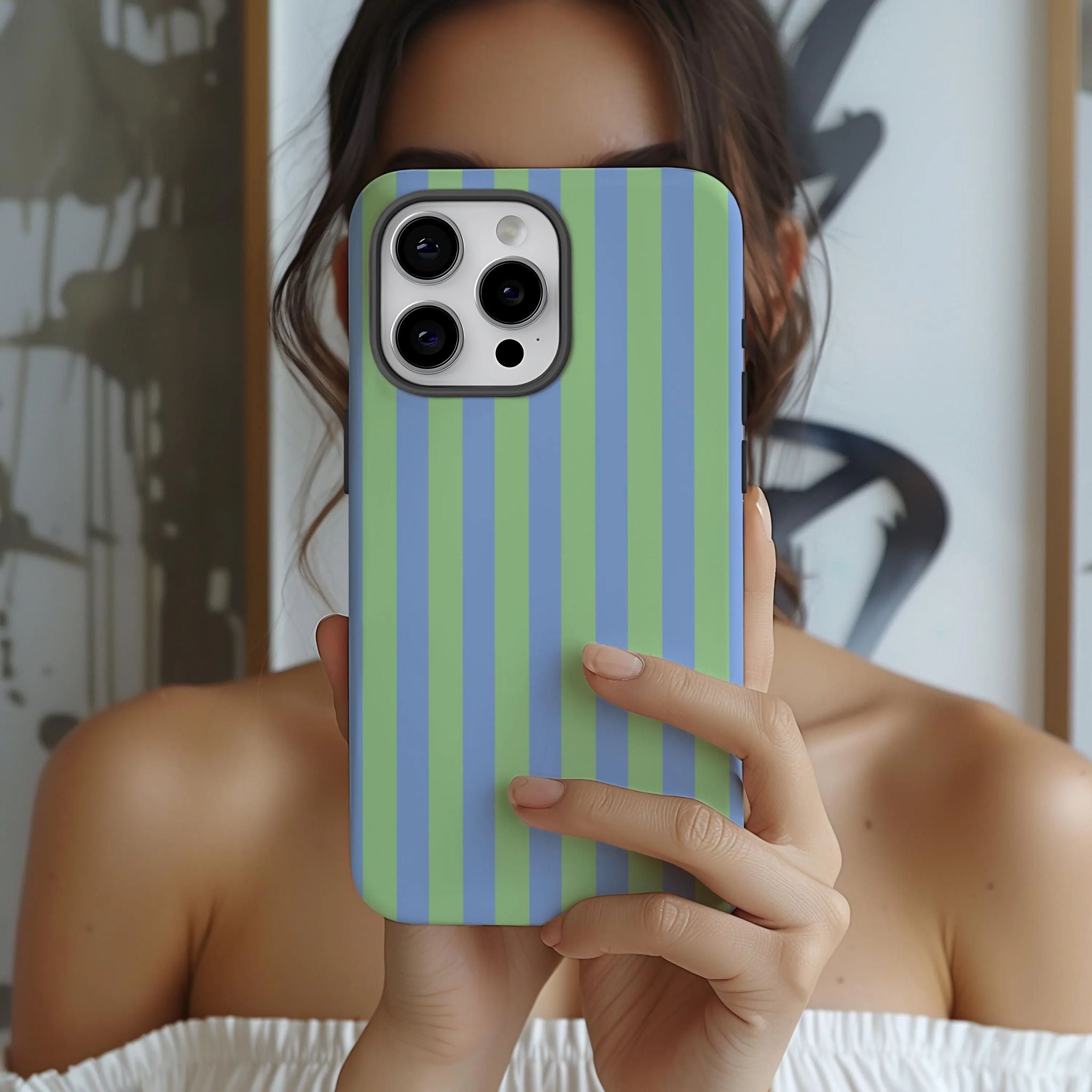 Mint Julep Pastel Striped iPhone Case