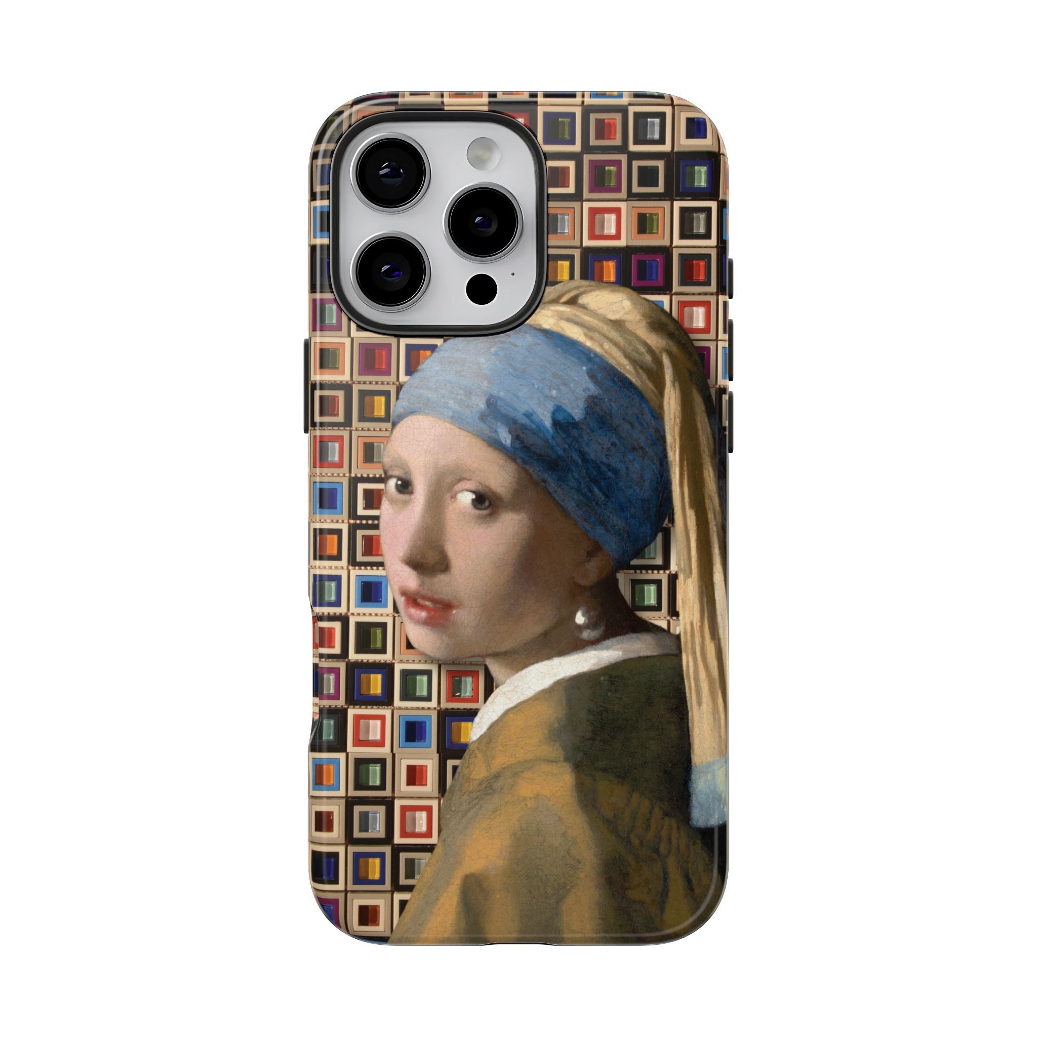 Girl with a Pearl Earring Collage iPhone Case