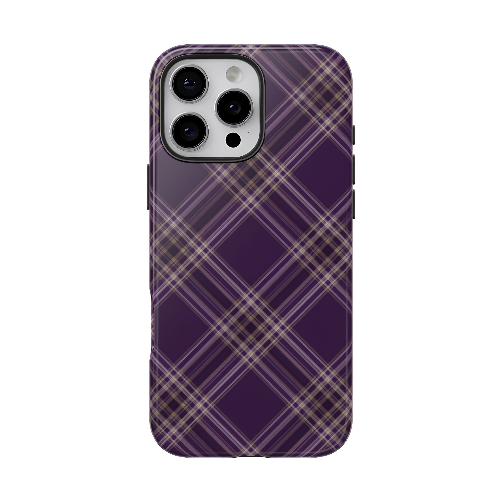 Plaid Prune | Coque iPhone Rétro