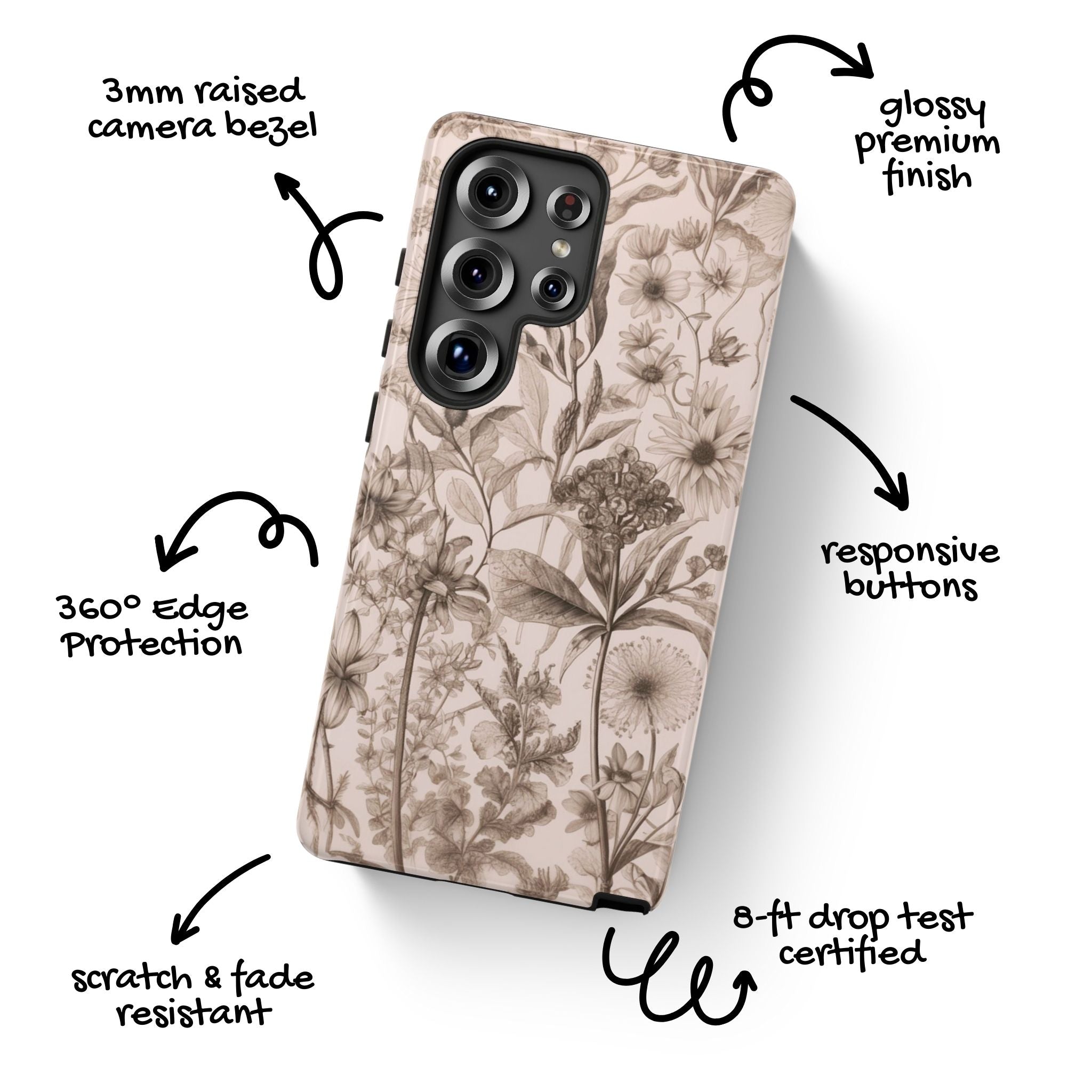 Wildflowers Floral Galaxy Case