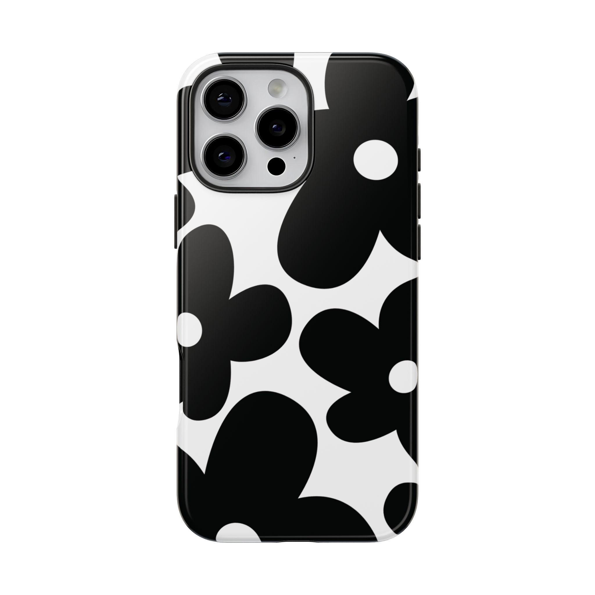 Y2K Daisy Black Flower iPhone Case