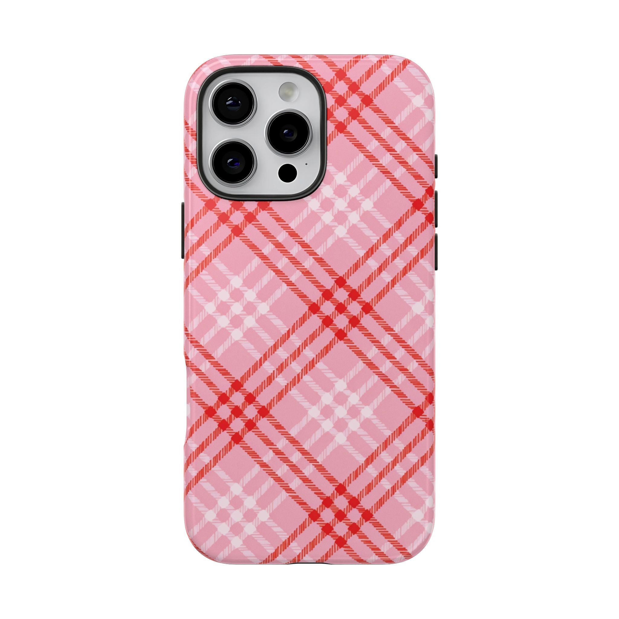 Chanelle Pink Plaid iPhone Case