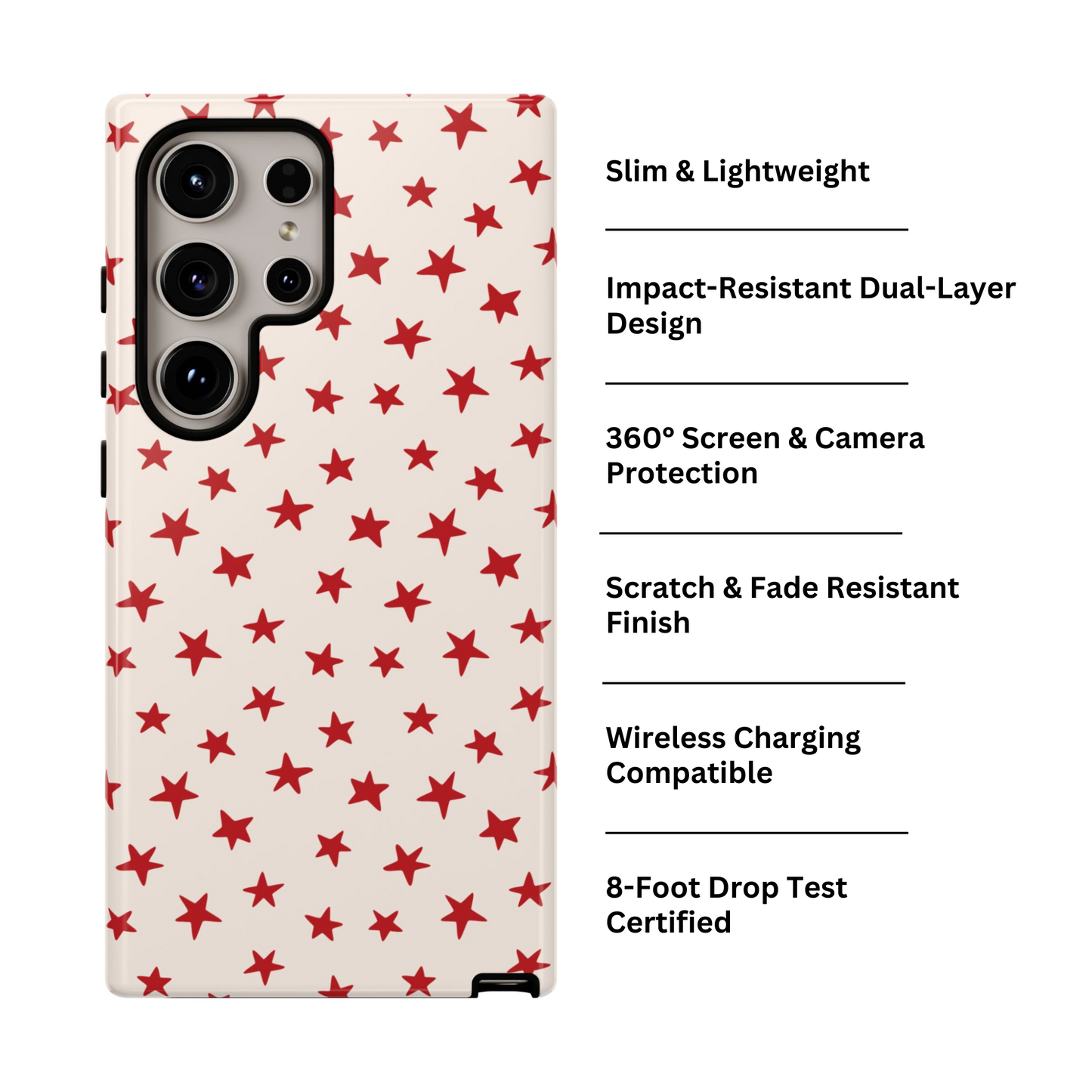 Starstruck | Red Stars Galaxy Case