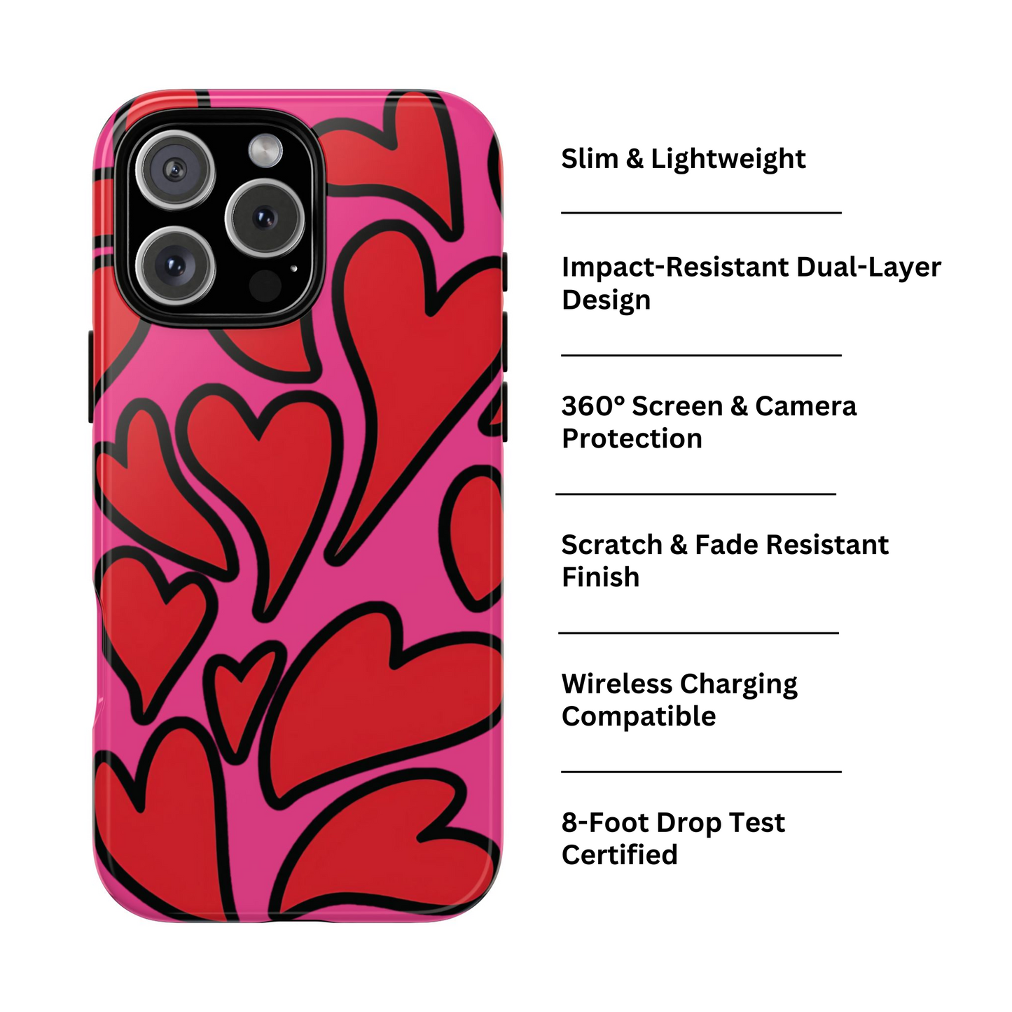 Summer Love | Retro Hearts iPhone Case