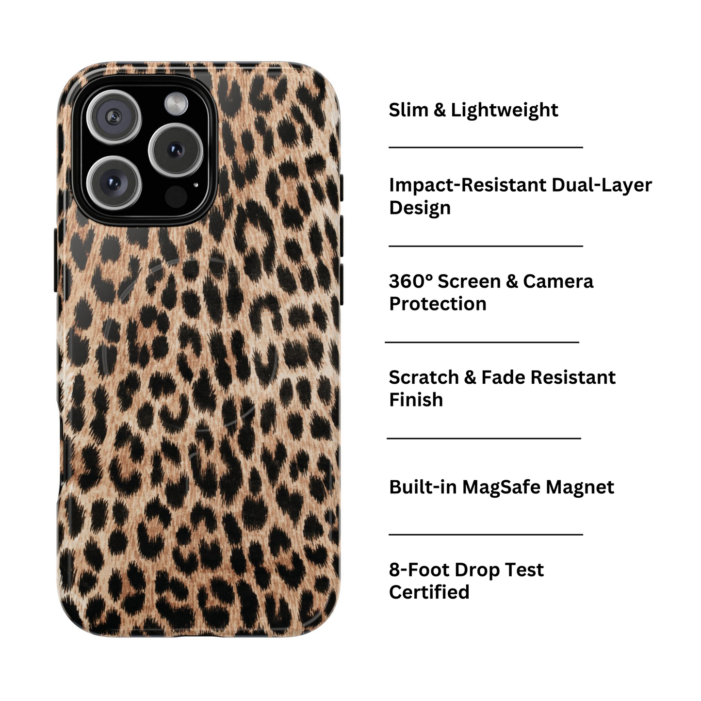 Untamed | Funda MagSafe con estampado de leopardo 